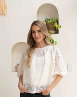 Blusa Ivanna Lace Ivory