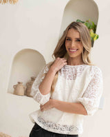 Blusa Ivanna Lace Ivory