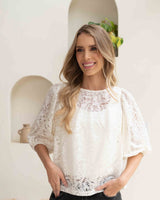 Blusa Ivanna Lace Ivory