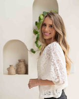 Blusa Ivanna Lace Ivory