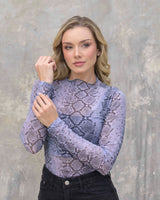 Top Jacky Pitón Gris