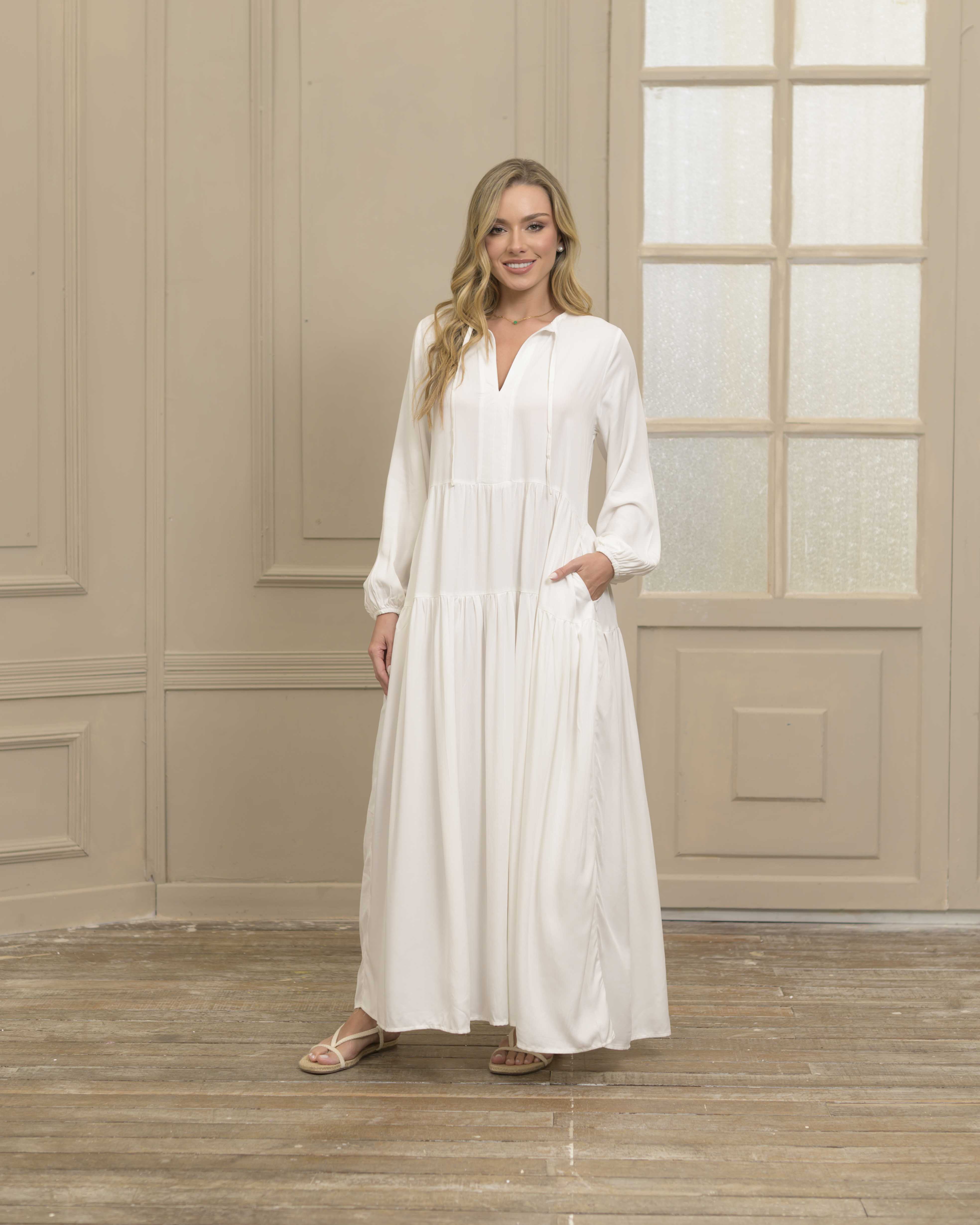 Vestido Eloisa Plane Marfil