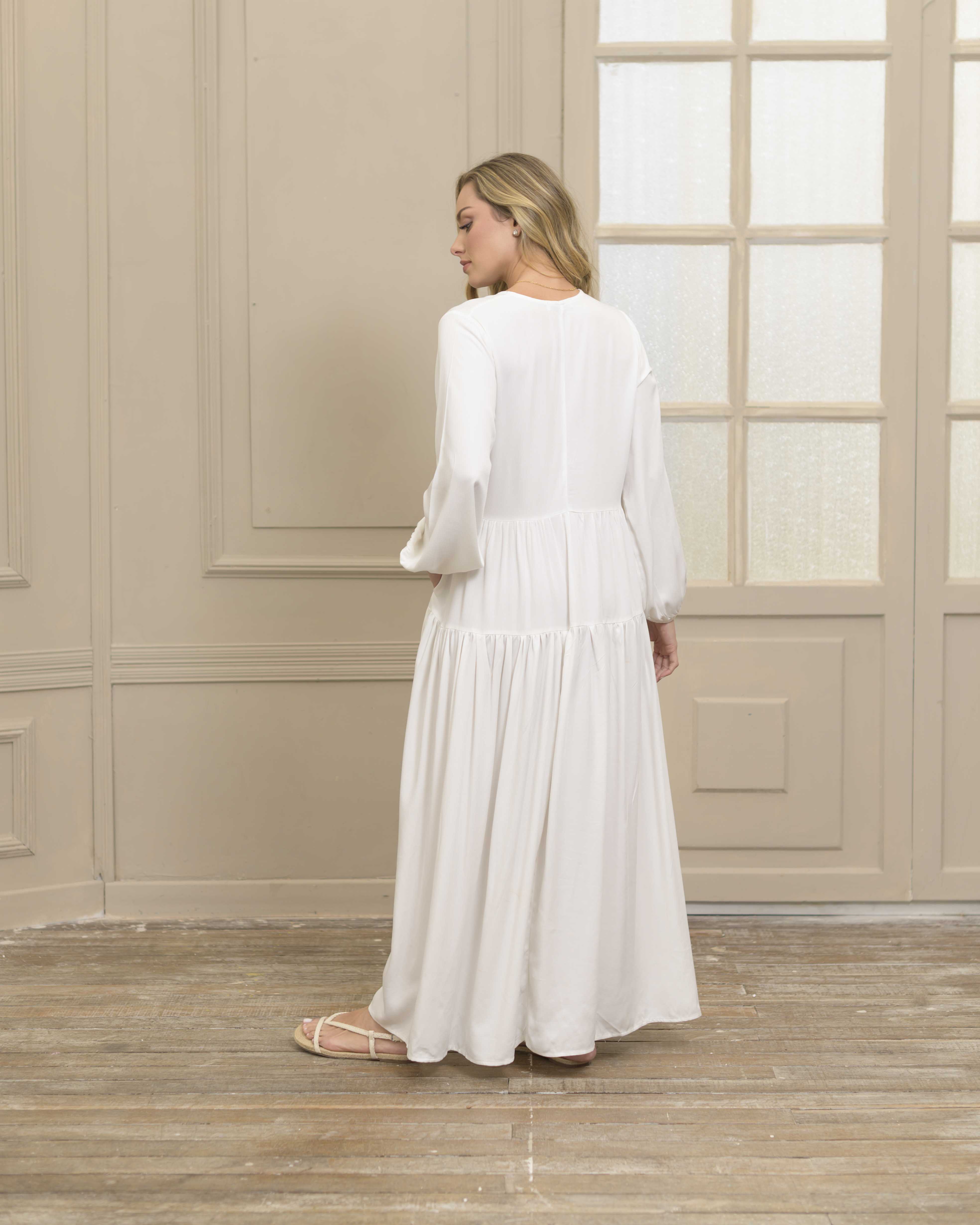 Vestido Eloisa Plane Marfil