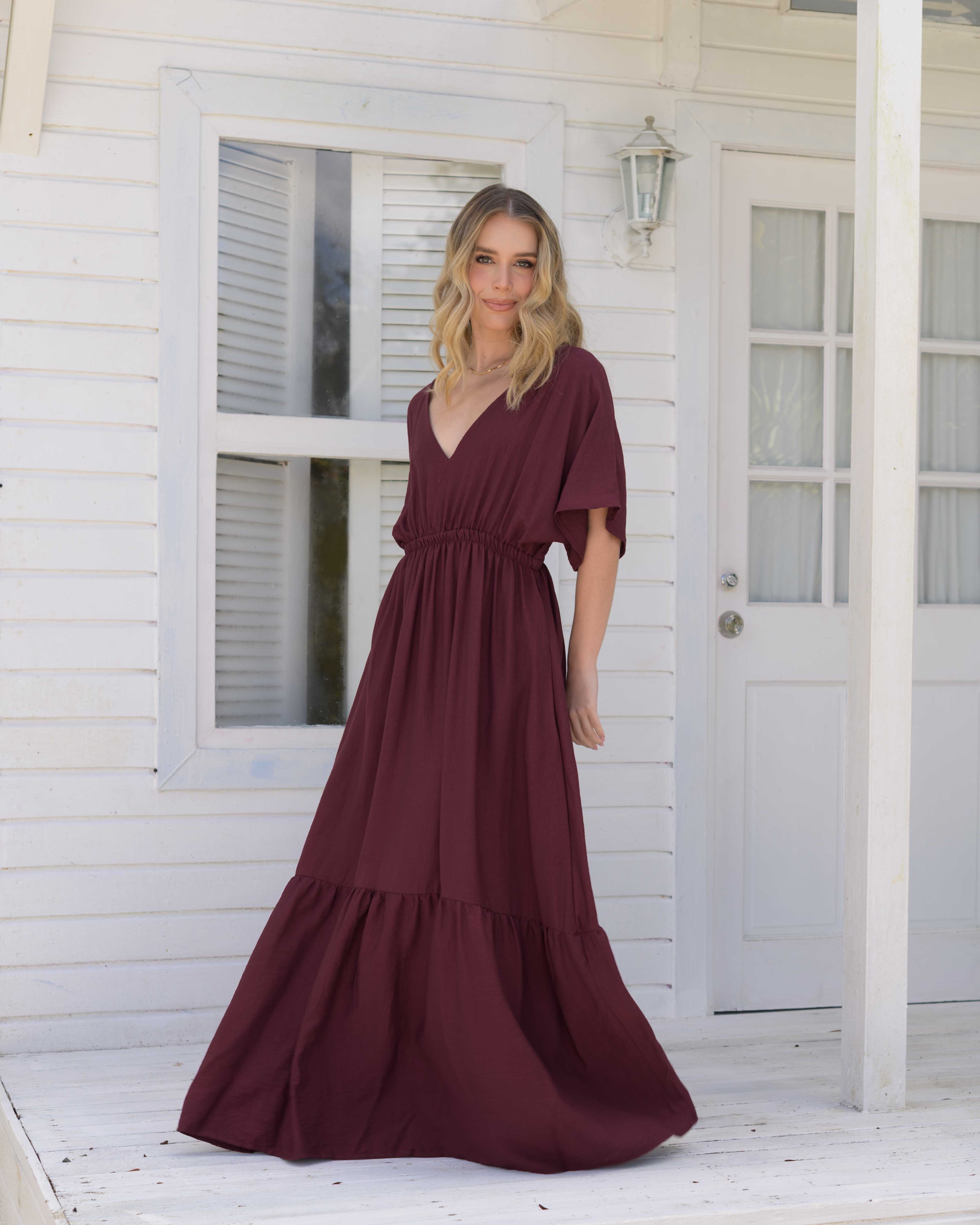 Vestido Elodia Vino