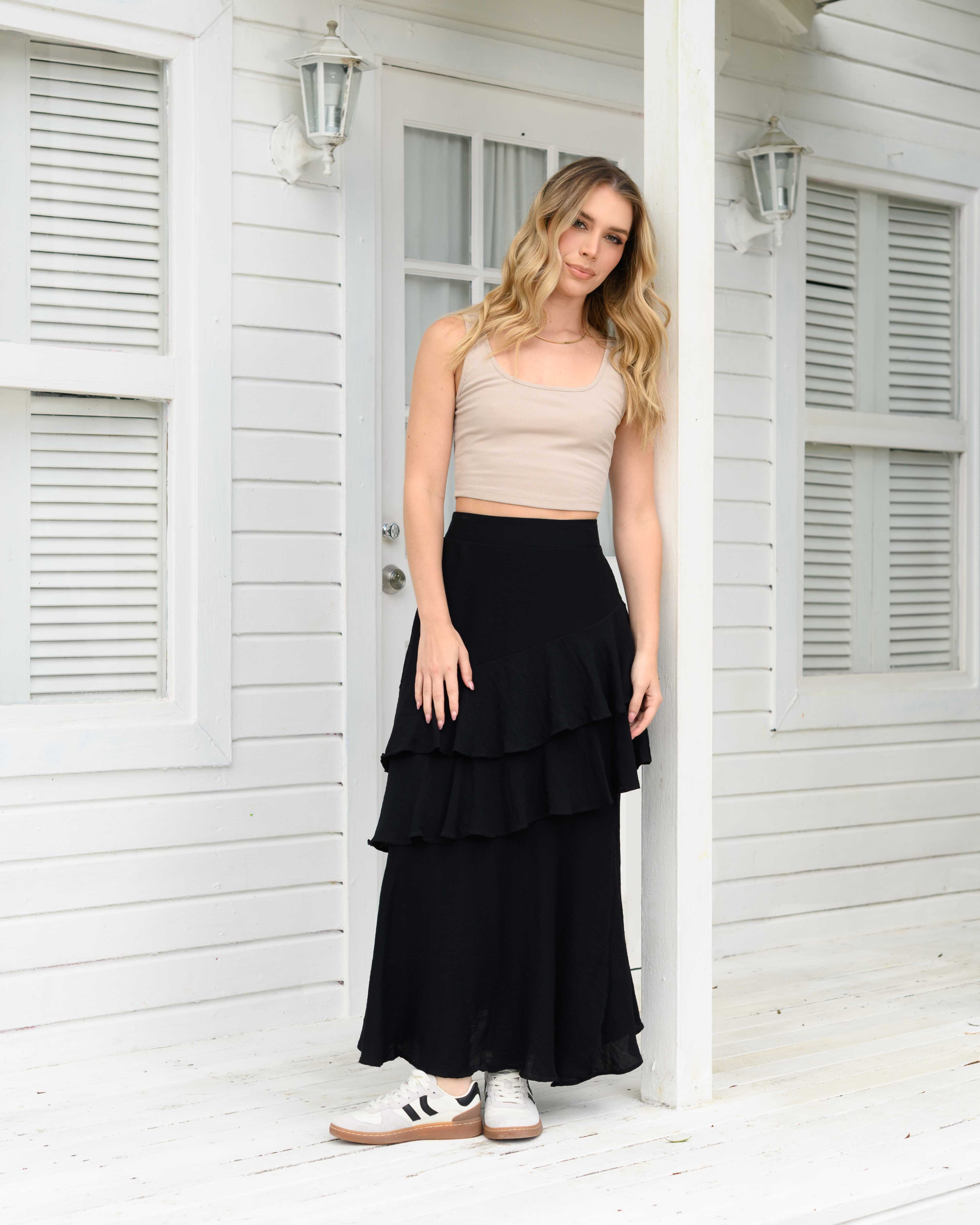 Falda Karen Plane Black