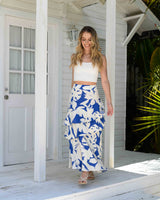 Falda Karen Hojas Blue