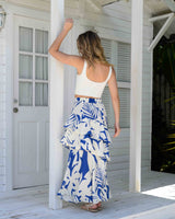 Falda Karen Hojas Blue