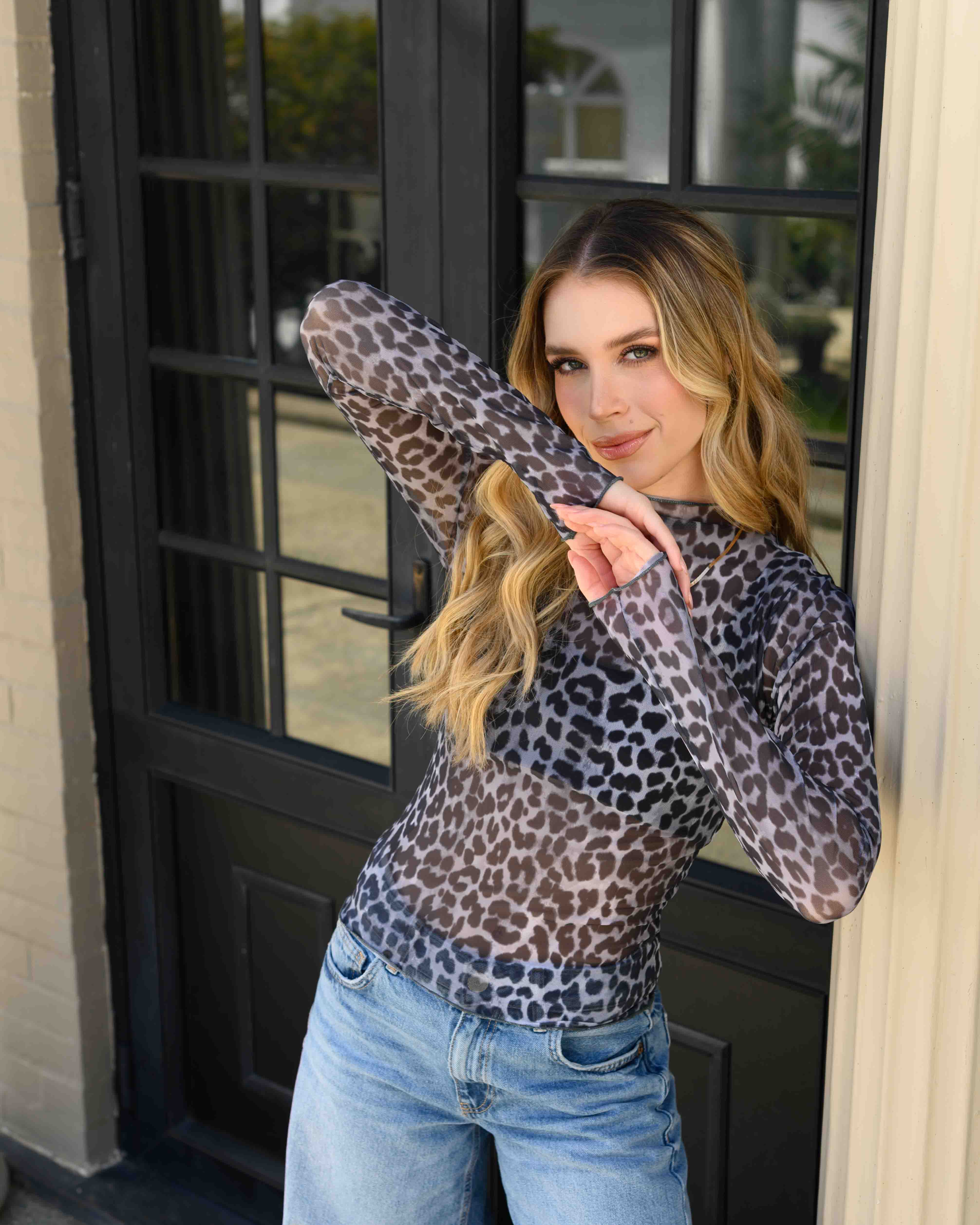 Top Jacky Print Gris