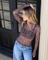 Top Jacky Print Caramelo