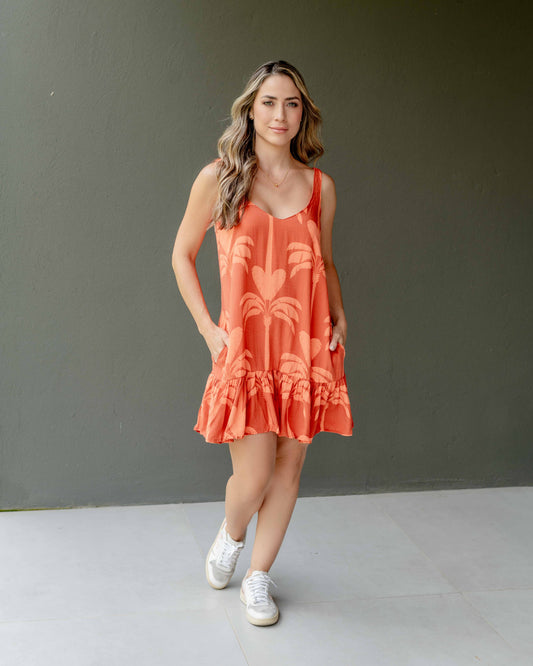 Vestido Serena Palmas Terra