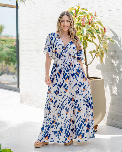 Vestido Elodia Print Azul