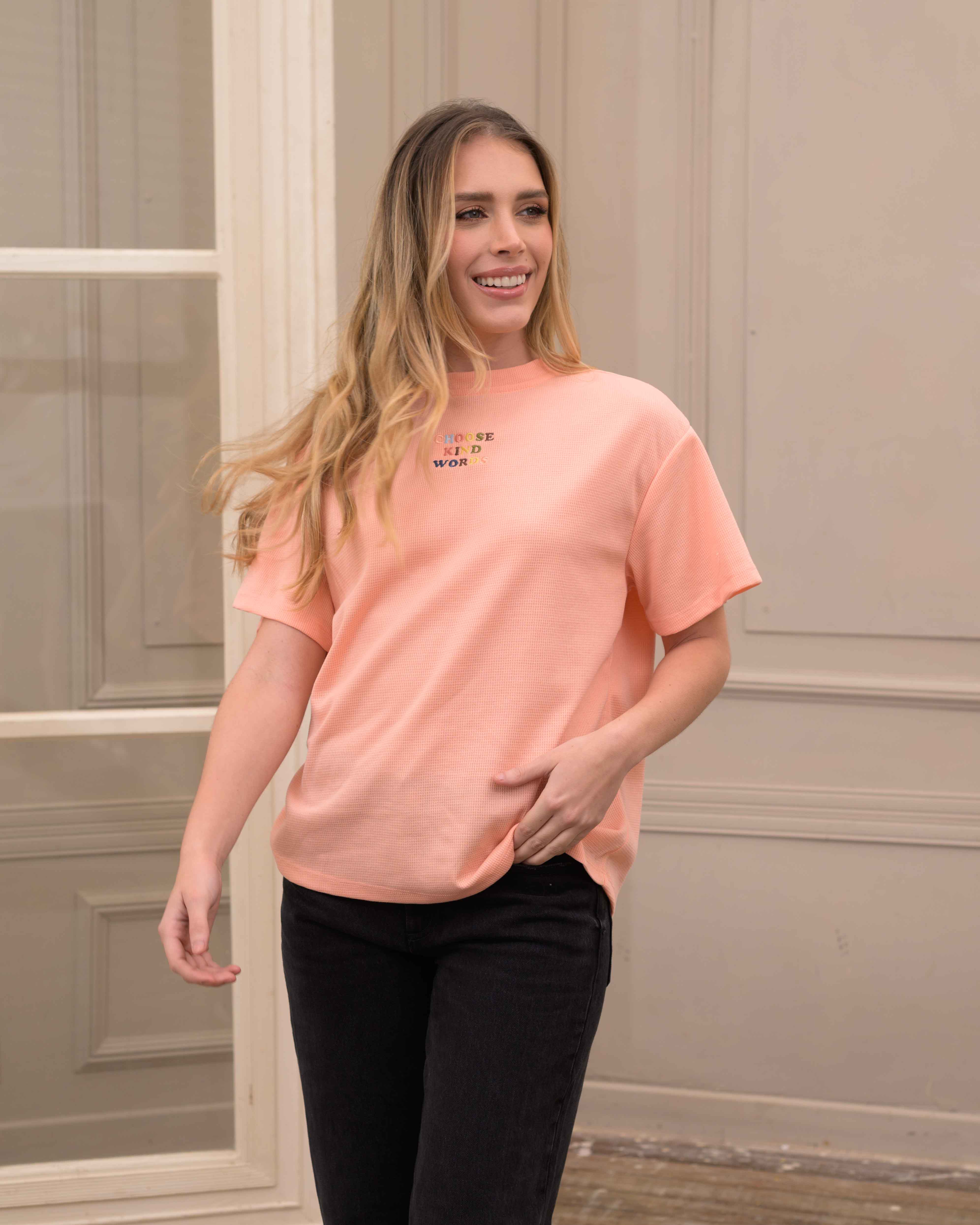 Camiseta Cali Wafer Coral
