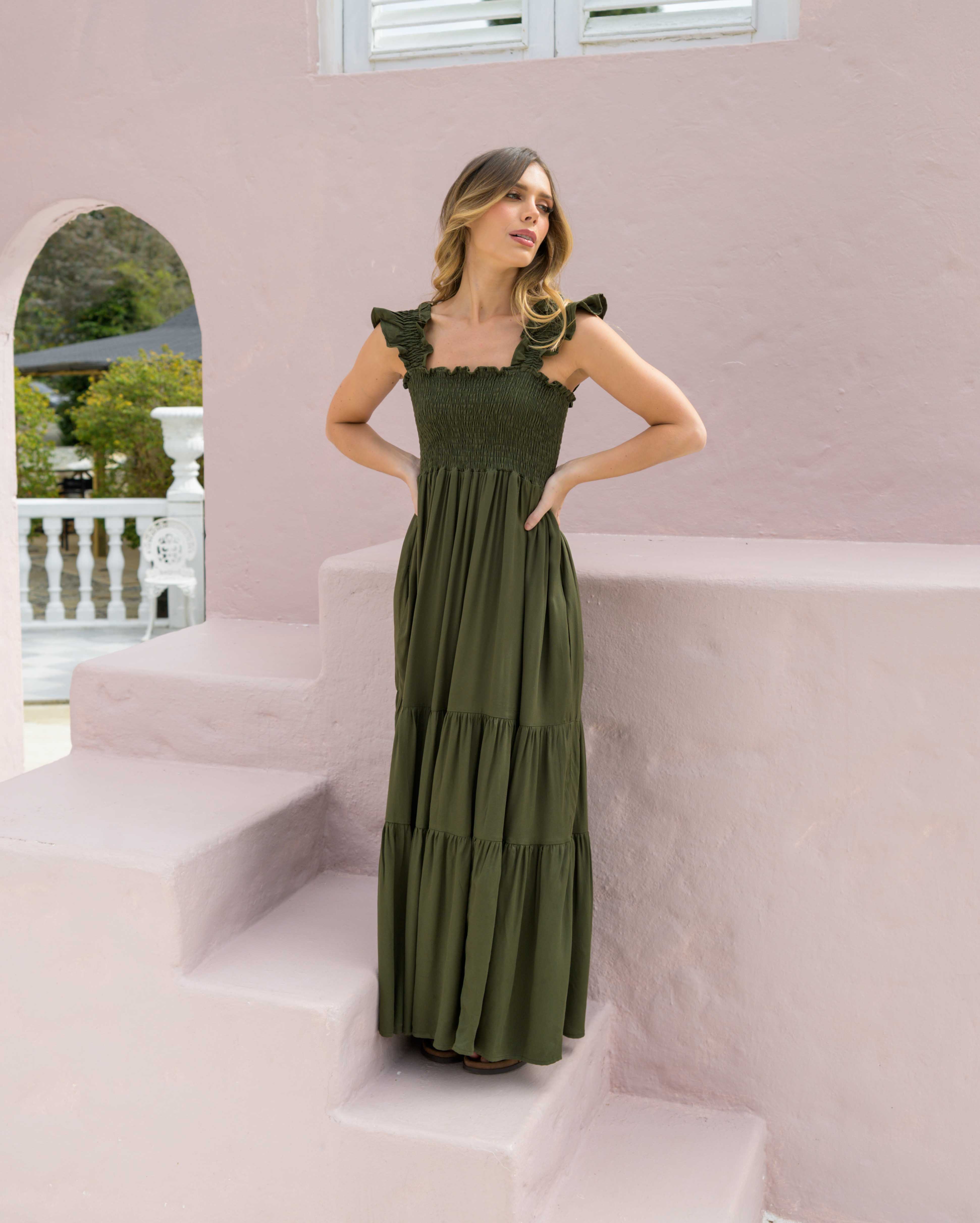 Vestido Sally Plane Verde