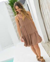 Vestido Meli Plane Café