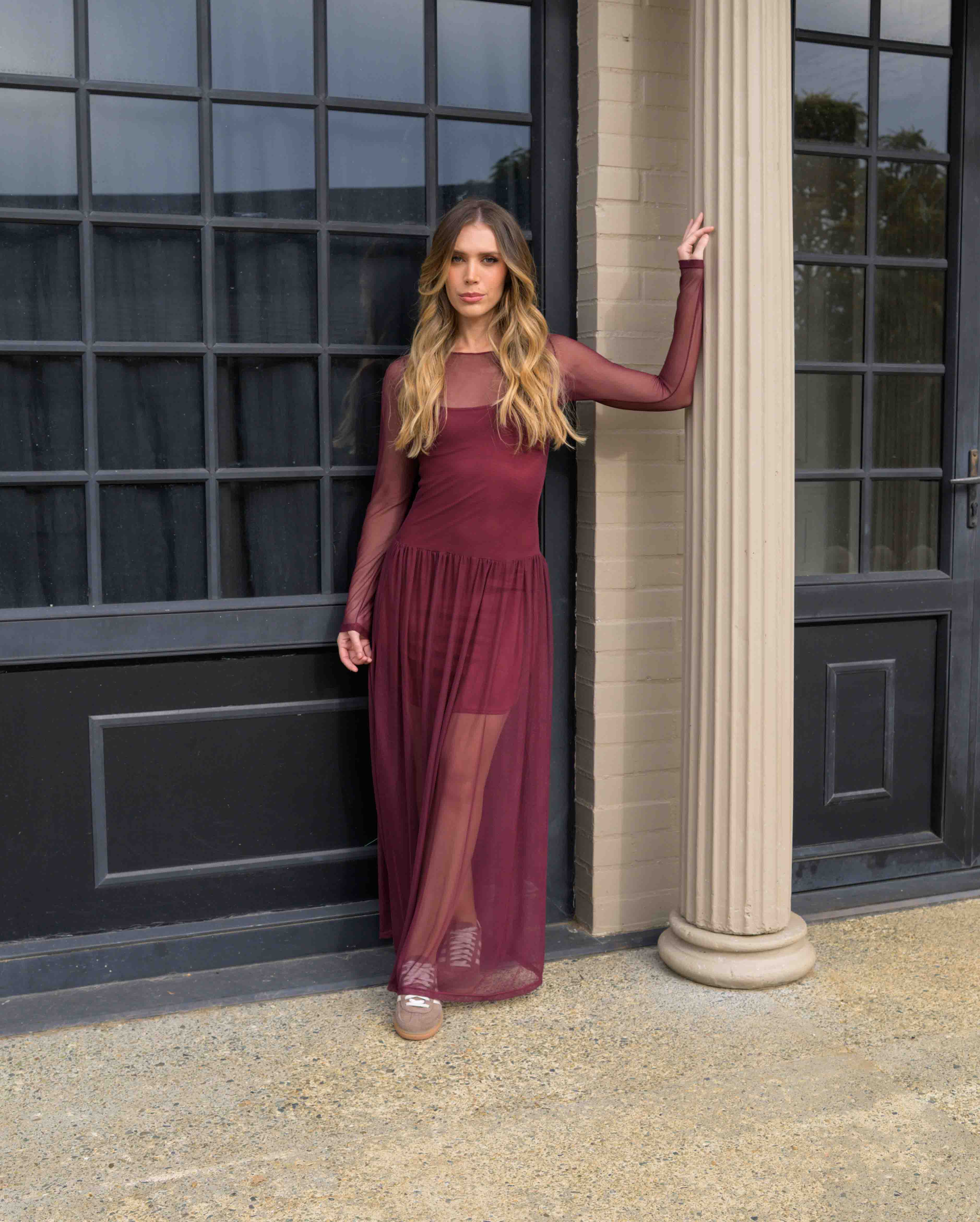 Vestido Iris Plane Vino