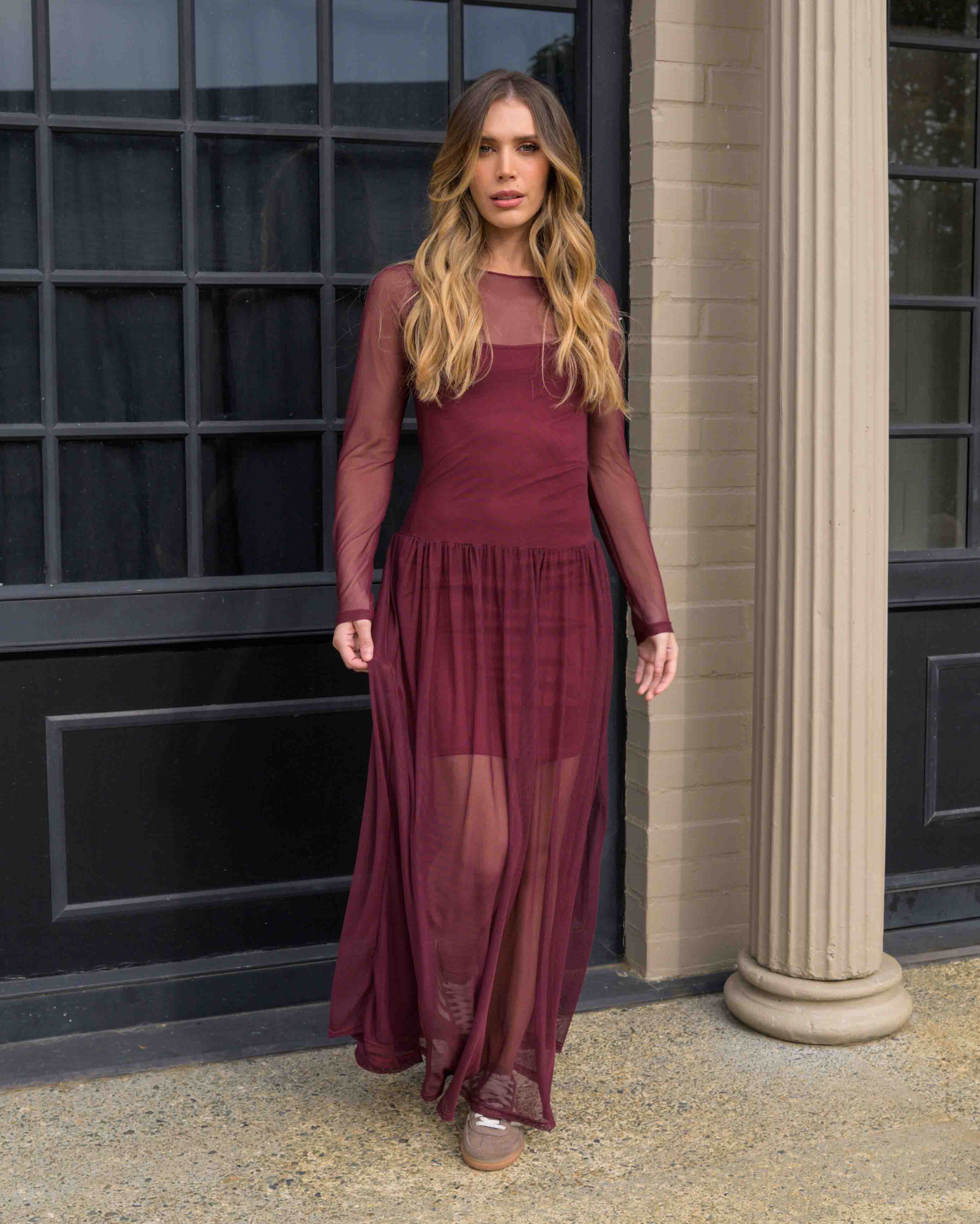 Vestido Iris Plane Vino
