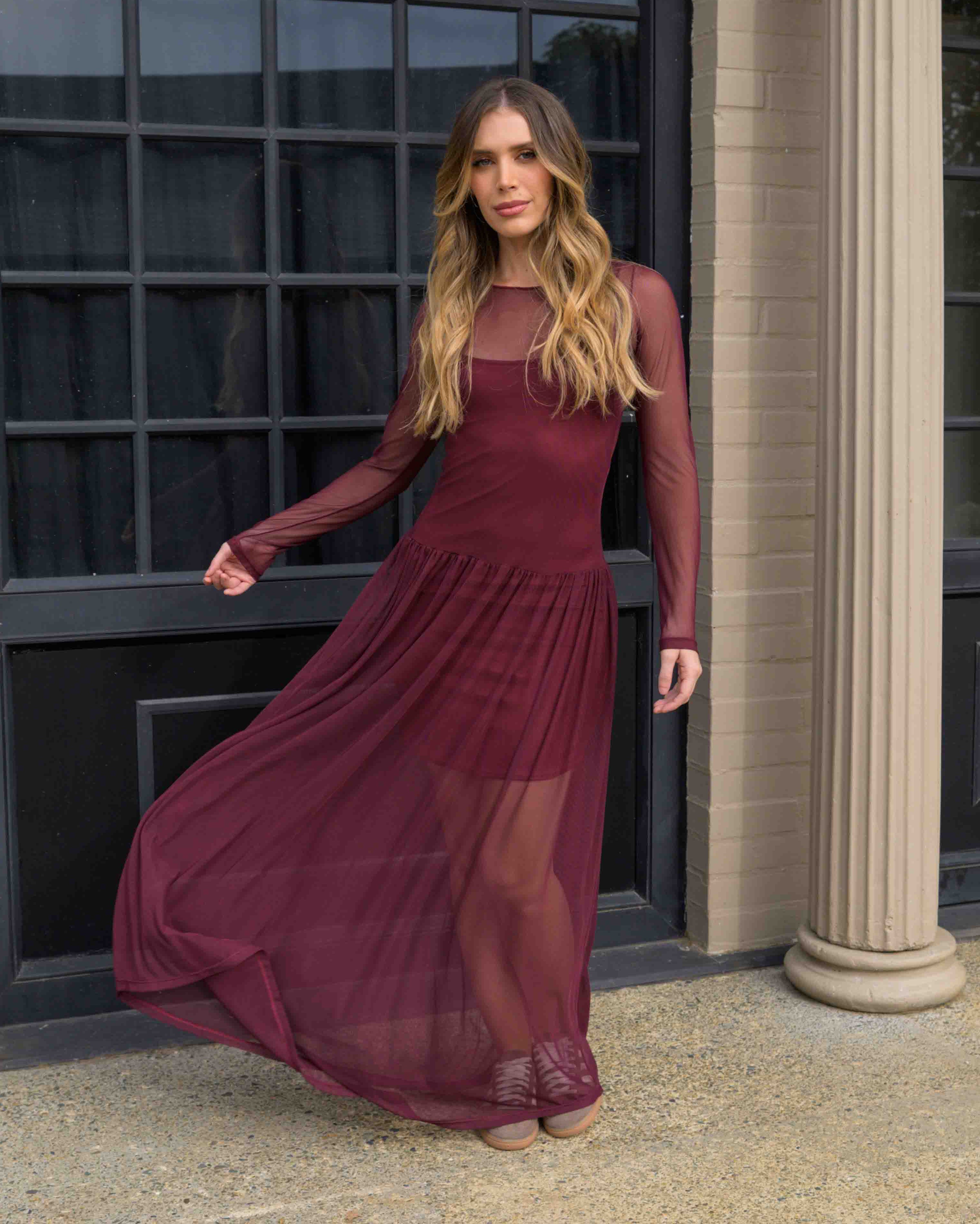 Vestido Iris Plane Vino