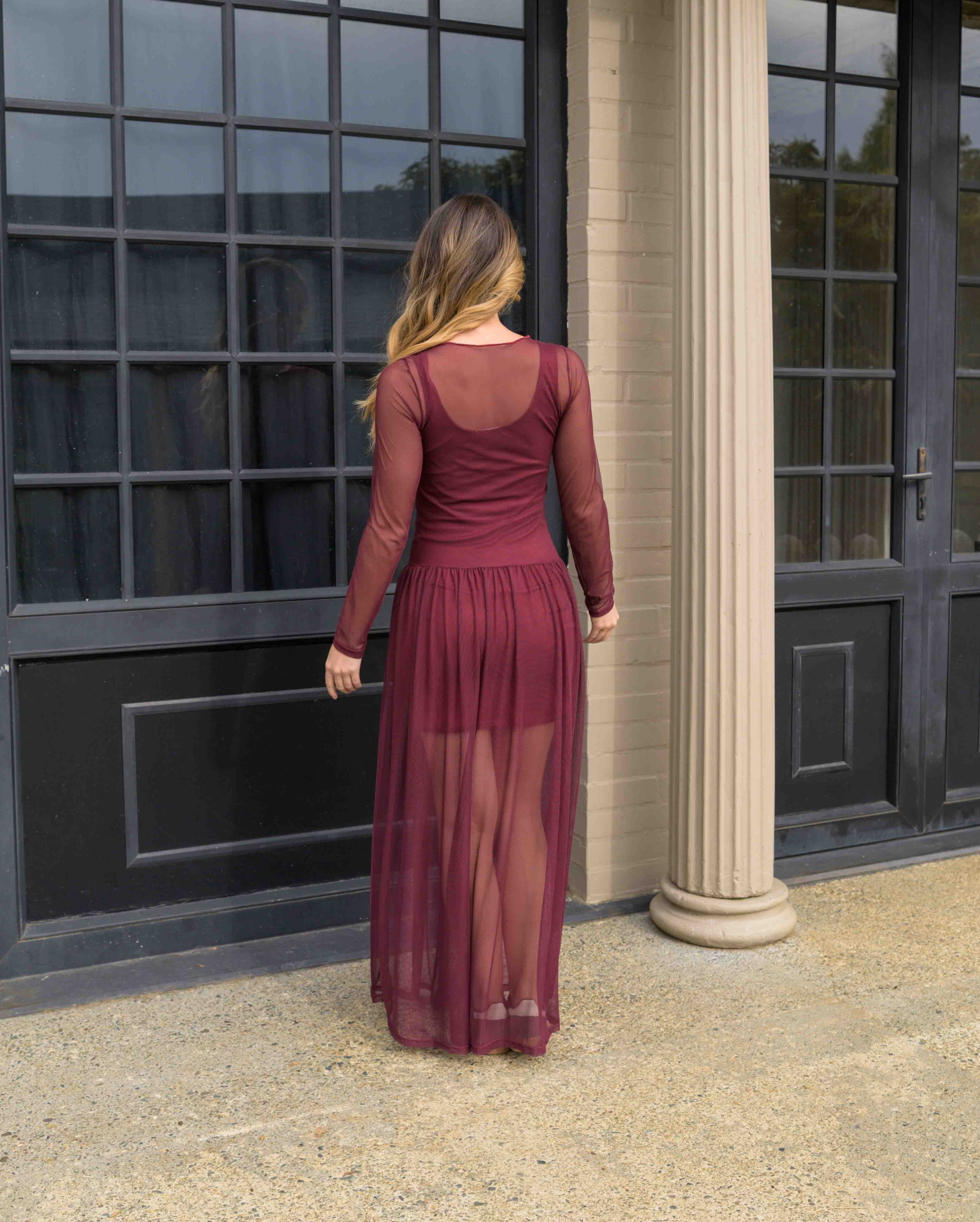 Vestido Iris Plane Vino