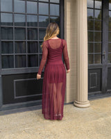 Vestido Iris Plane Vino