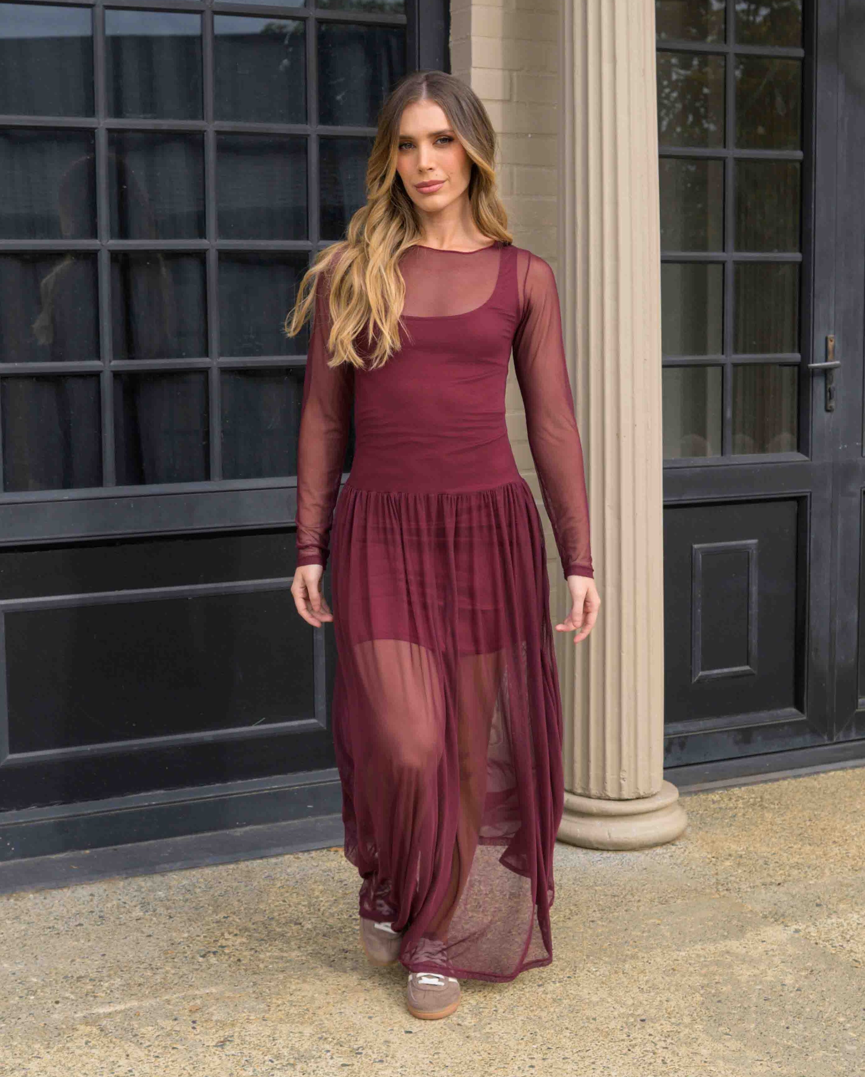 Vestido Iris Plane Vino