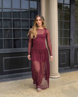 Vestido Iris Plane Vino