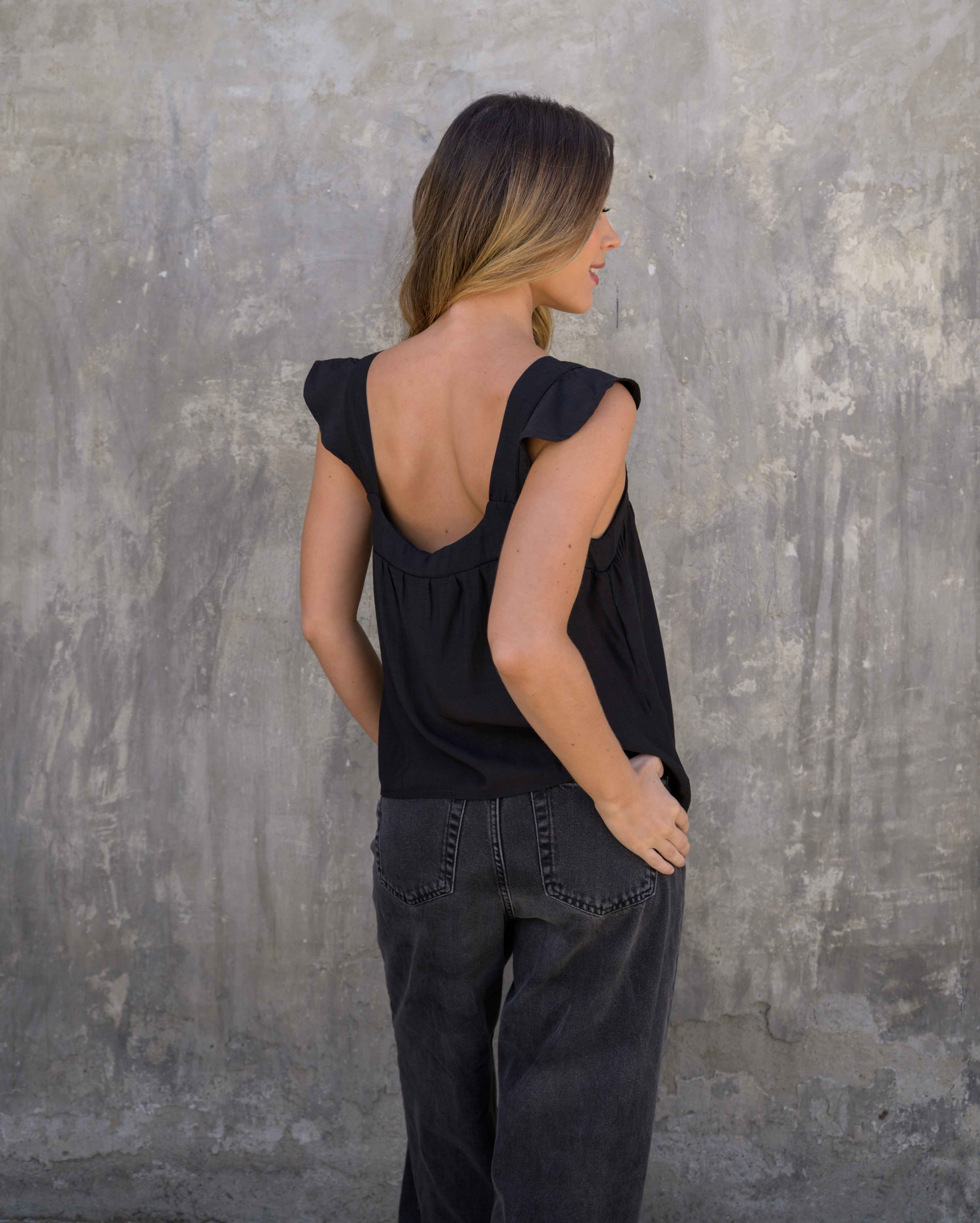Blusa Milena Plane Negra