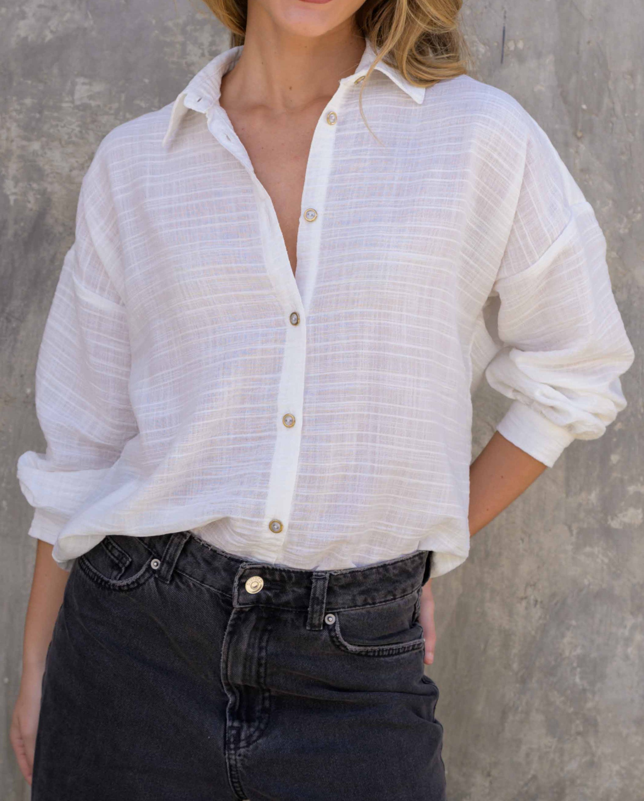 Camisa Cristina Berlín Marfil