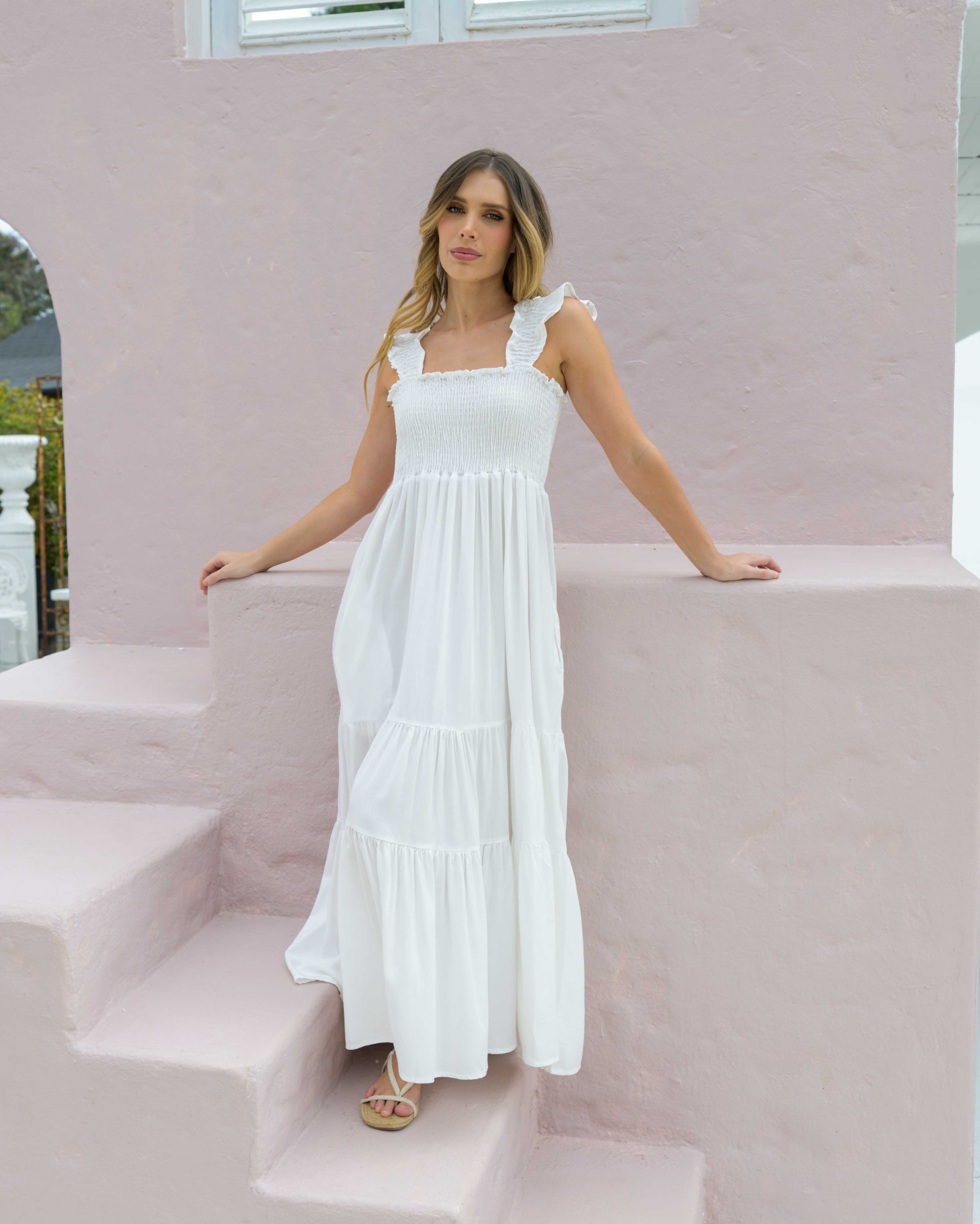 Vestido Sally Plane Marfil
