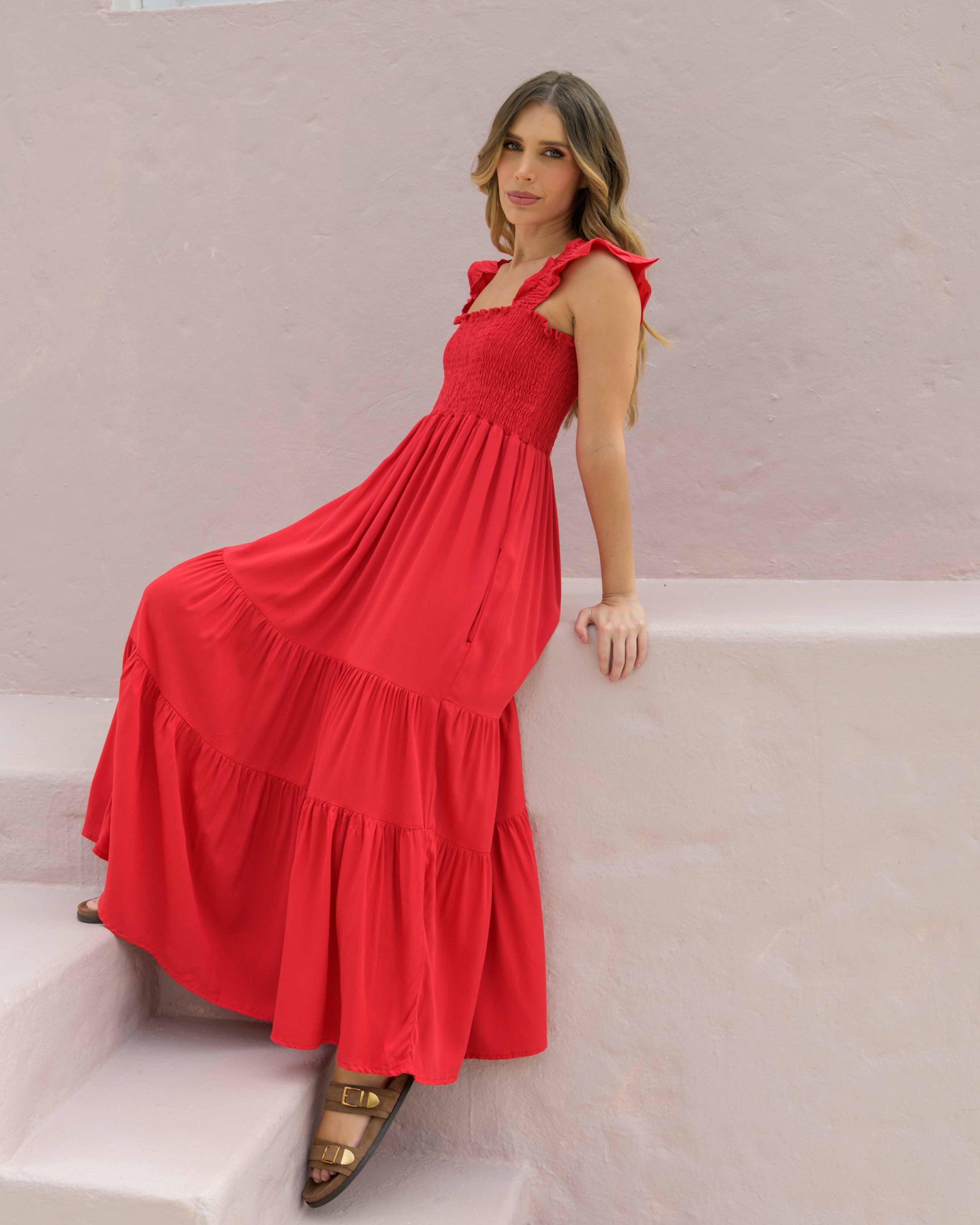 Vestido Sally Plane Rojo