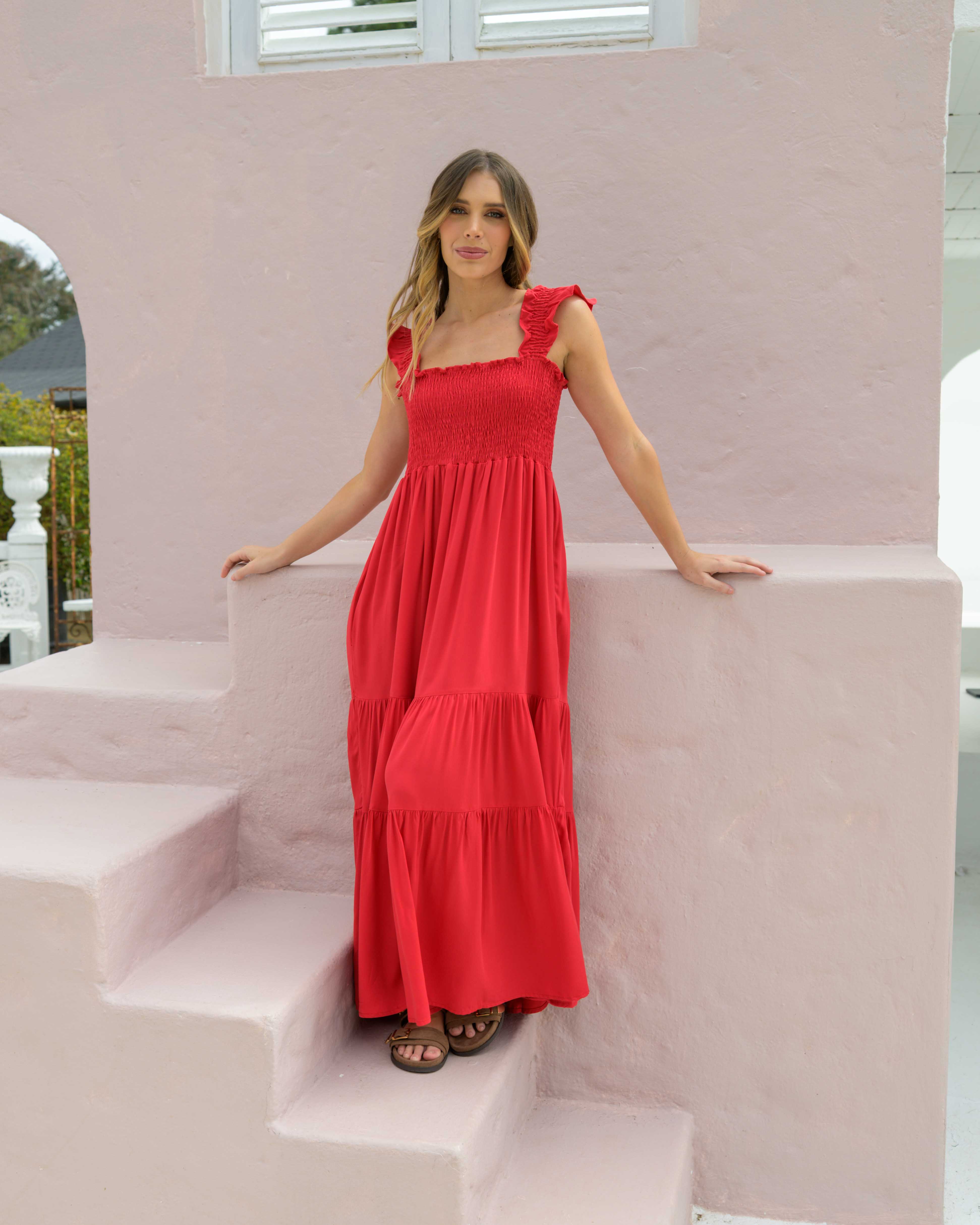 Vestido Sally Plane Rojo