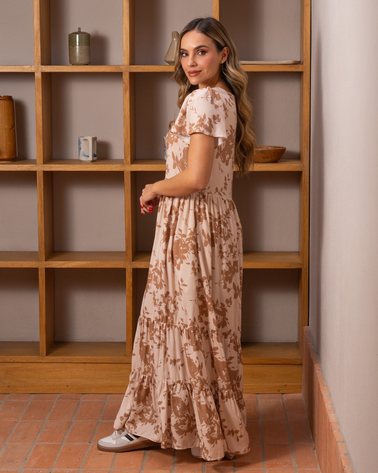 Vestido Praga Eliza Camel