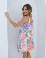 Vestido Abril Flores Lila