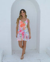 Vestido Abril Flores Rosa