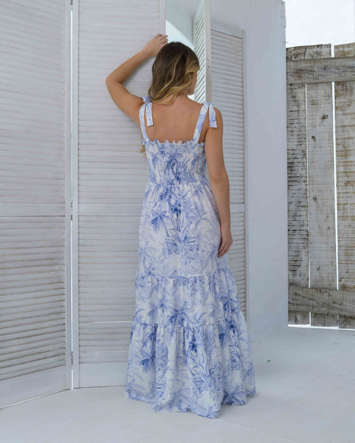 Vestido Danna Palmas Blue