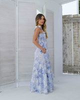 Vestido Danna Palmas Blue