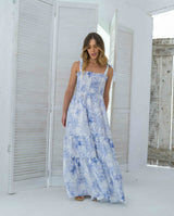 Vestido Danna Palmas Blue