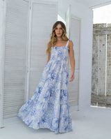 Vestido Danna Palmas Blue
