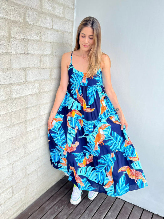 Vestido Cereza azul