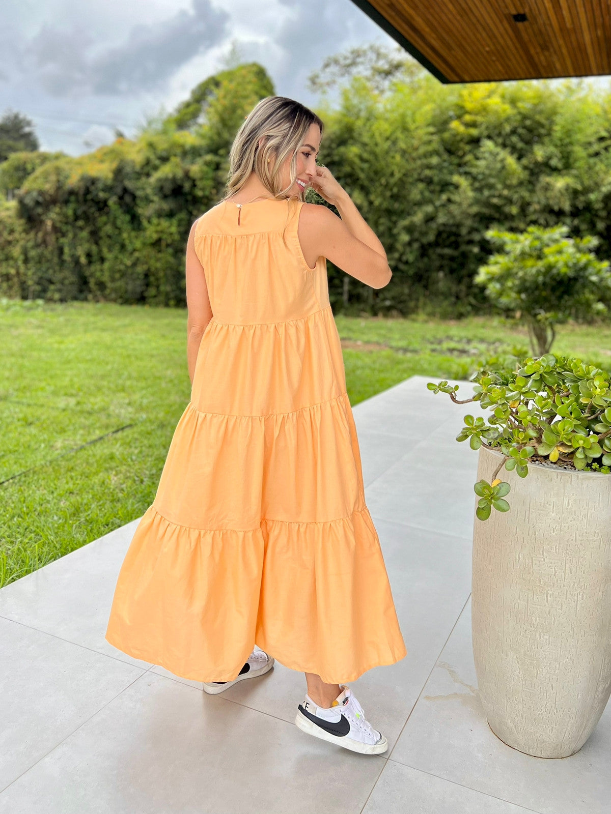 Vestido Praia mandarina