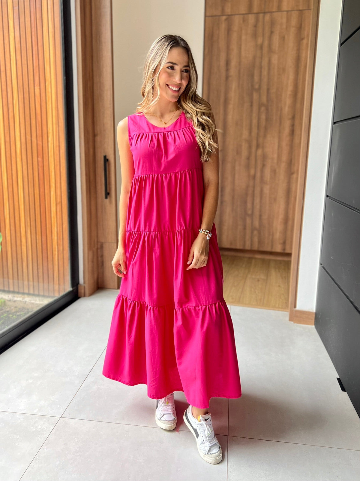 Vestido Praia fucsia